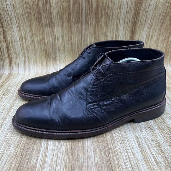 N.D.C Made By Hand Chukka Boots Men's Size 9.5 EU 42.5 Black Leather‎ Shoes - Picture 3 of 10